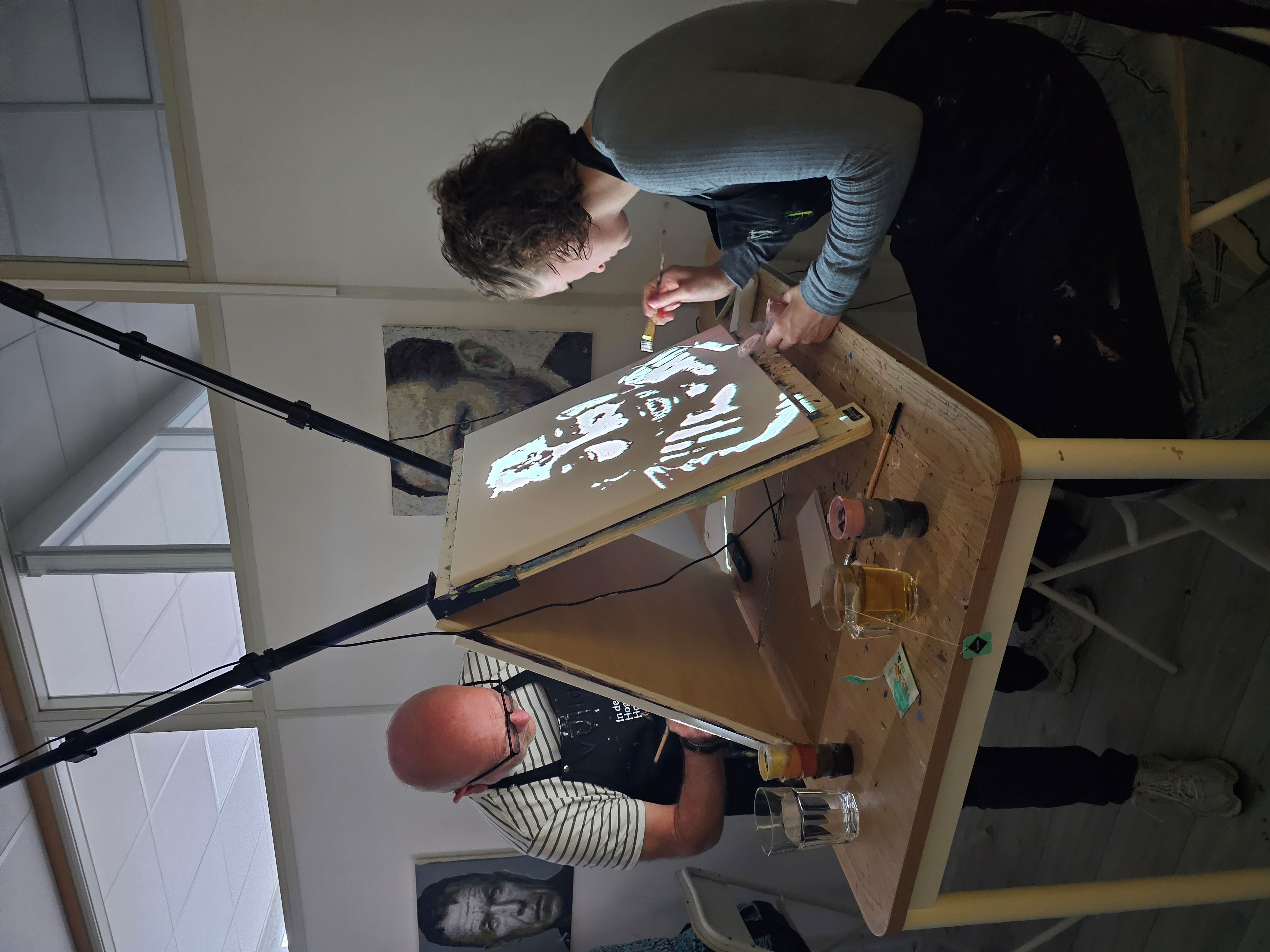 Portret schilderen — Met projector, ook voor beginners bij In de Hoge Hoed